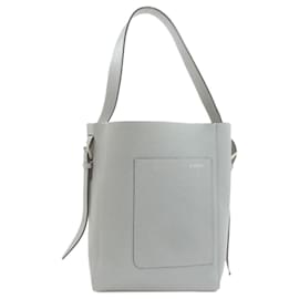 Borsa a tracolla bucket in pelle di vitello azzurro Valextra