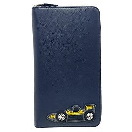 Portafoglio organizer con patch auto da corsa Prada