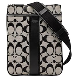 Borsa a tracolla Coach Gray Jacquard North South