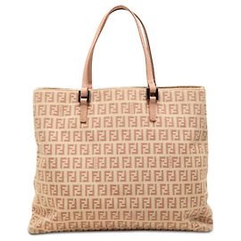 Tote in tela Zucchino beige Fendi