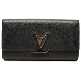 Cartera larga Capucines en cuero Taurillon negro Louis Vuitton