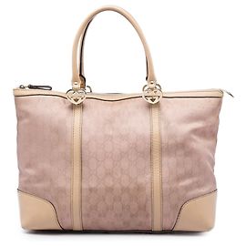 Tote Lovely in tela GG metallizzata rosa Gucci