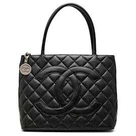 Chanel Black Caviar Medallion Tote
