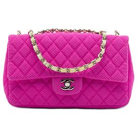 Chanel Pink Medium Classic Mesh Single Flap