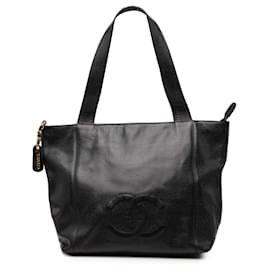 Tote Chanel Black CC Caviar
