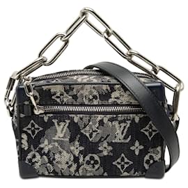 Bauletto Soft Louis Vuitton Blue Monogram Tapestry