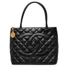 Chanel Black Caviar Medallion Tote