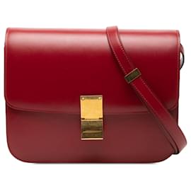 Celine Red Medium Calfskin Classic Box - Céline