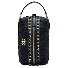 Chanel Lifestyle Pouch aus schwarzem Nylon-Grosgrain