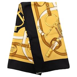 Sciarpa in seta Hermès Yellow Eperon D Or 90