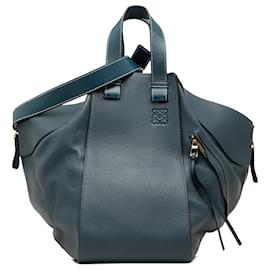 Borsa Hammock LOEWE in pelle di vitello a grana media blu - Loewe