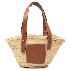 LOEWE Beige Small Raffia Anagram Basket Tote - Loewe