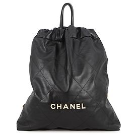 Borsa Chanel Large in pelle di vitello nera