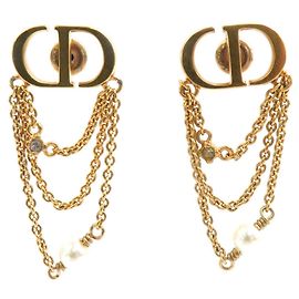 Orecchini pendenti Christian Dior in oro