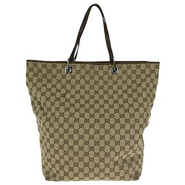 Borsa Tote in Tela GG e Pelle Gucci