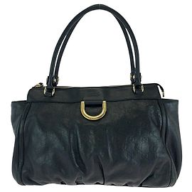 Bolsa de ombro tote em couro preto Gucci Abby