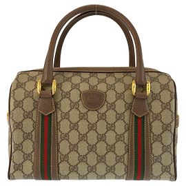 Borsa Boston Gucci Vintage in PVC e pelle
