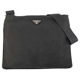 Borsa a Spalla Prada Nylon Tessuto Triangle Logo