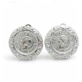Chanel Mademoiselle Metal Silver Ohrringe