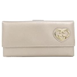 Gucci Langer Ledergeldbörse in Beige