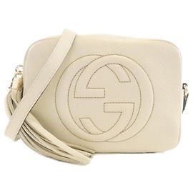 Borsa a tracolla in pelle off-white Gucci Soho