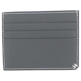 Porta-cartões H Sellier Hermès em Cinza