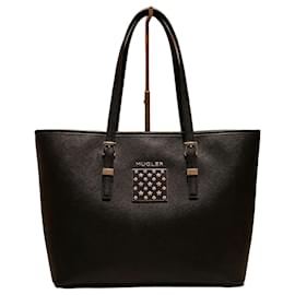 Thierry Mugler Borsa Shopper Mugler in Pelle Vegana Nera
