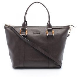Borsa Tote 2-Way in pelle marrone Gucci