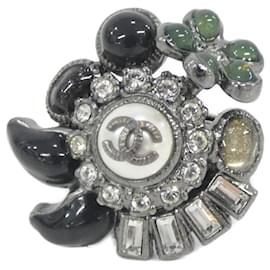 Chanel Ring Band Schwarz Grün Silber Weiß