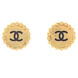 Chanel Coco Mark runde Clip-Ohrringe