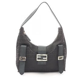 Borsa a tracolla Fendi Zucchino Brown