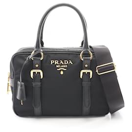 Borsa a mano 2-Way TESSUTO+SAFFIANO Prada