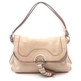 Borsa a tracolla in pelle beige Celine - Céline