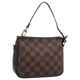 LOUIS VUITTON Damier Ebene Trousse Make Up Pouch N51982 LV Auth 188242A