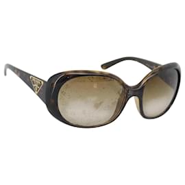 Gafas de sol PRADA de plástico marrón y dorado Auth BA14042