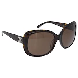 Occhiali da sole CHANEL in plastica marrone CC Auth BA13831