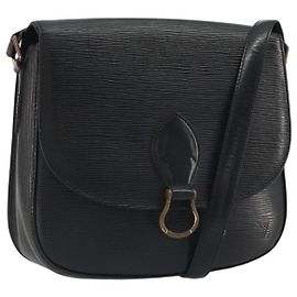 Bolso de Hombro LOUIS VUITTON Epi Saint Cloud GM Negro M52192 LV Auth BA13914
