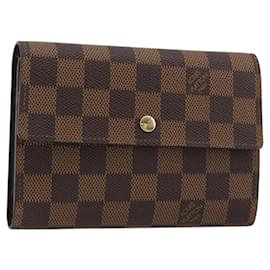 LOUIS VUITTON Damier Ebene Porte Tresor Etui Papie Wallet N61202 LV Auth 190945A