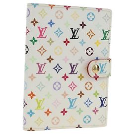 LOUIS VUITTON Monogram Multicolor Agenda PM Cover White R21074 LV Auth 190110M