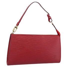 LOUIS VUITTON Epi Pochette Accessoires Pochette Rossa M52947 LV Auth 187289A