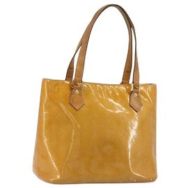 LOUIS VUITTON Borsa Monogram Vernis Houston Beige M91004 LV Auth BA13970