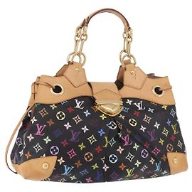LOUIS VUITTON Monogram Multicolor Ursula Tote Bag Schwarz M40124 LV Auth ka5202V