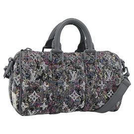 LOUIS VUITTON Bolso Monogram Felt Keepall XS Gris Rosa M80821 Auth 191687SAM