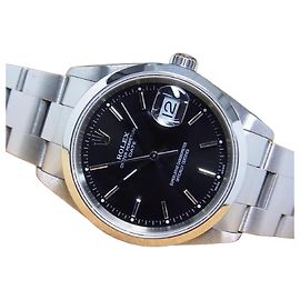 ROLEX Oyster PERPETUAL date black Ref.15200 K series Masculino