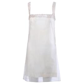 Alberta Ferretti Slip Dress aus Elfenbeinfarbener Spitze