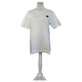 Comme Des Garcons T-shirt Vintage Comme des Garçons Play Heart Logo Bianca Rossa M