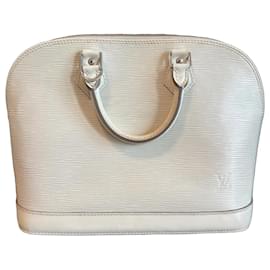 Louis Vuitton Alma PM in pelle Epi bianca