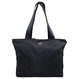 Borsa Tote Prada in nylon nero