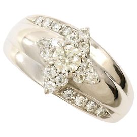 Autre Marque Platinring mit Diamant