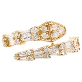 Bague anneau en or rose 18K et diamants - Autre Marque